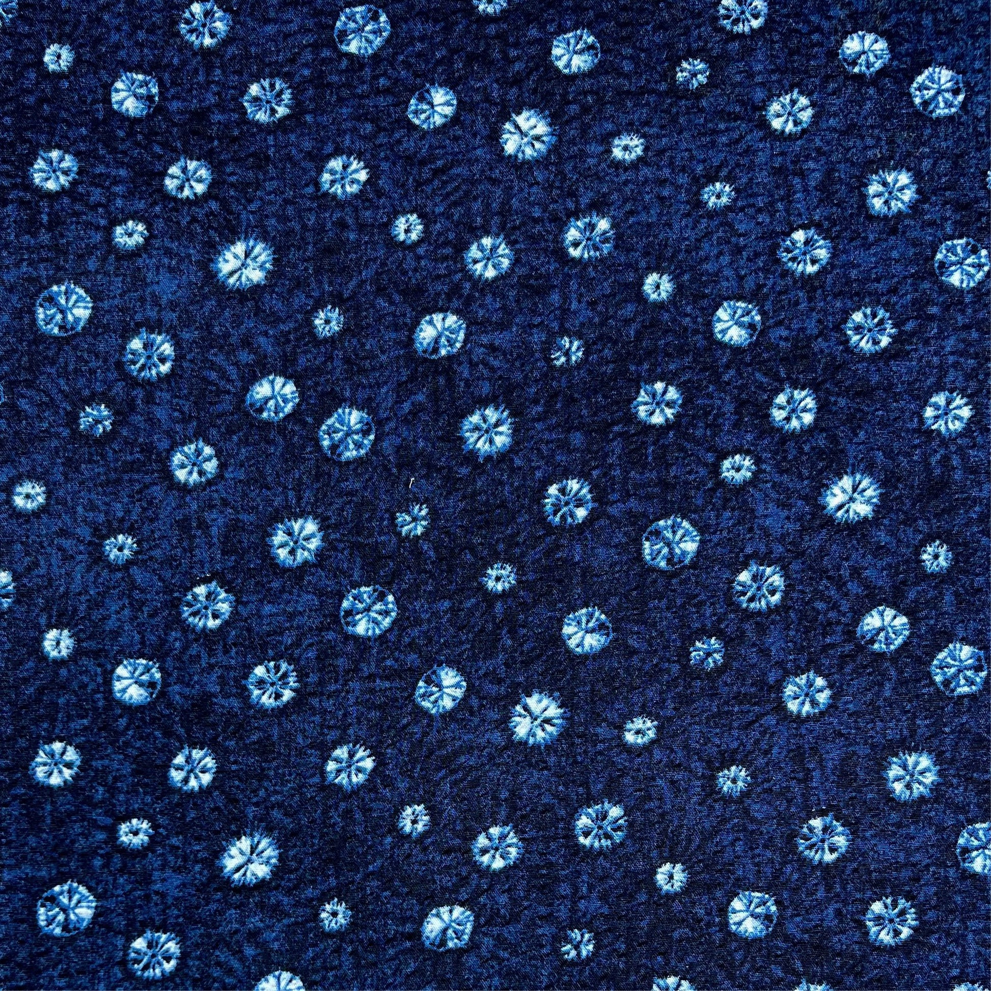 Kokka-Crinkle Indigo Bursts on Seersucker-fabric-gather here online