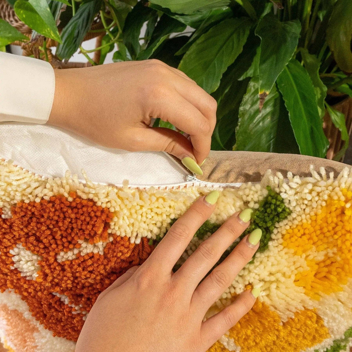 Craft Club-Pretty Petals Earthy - Latch Hook Cushion Kit-craft kit-gather here online