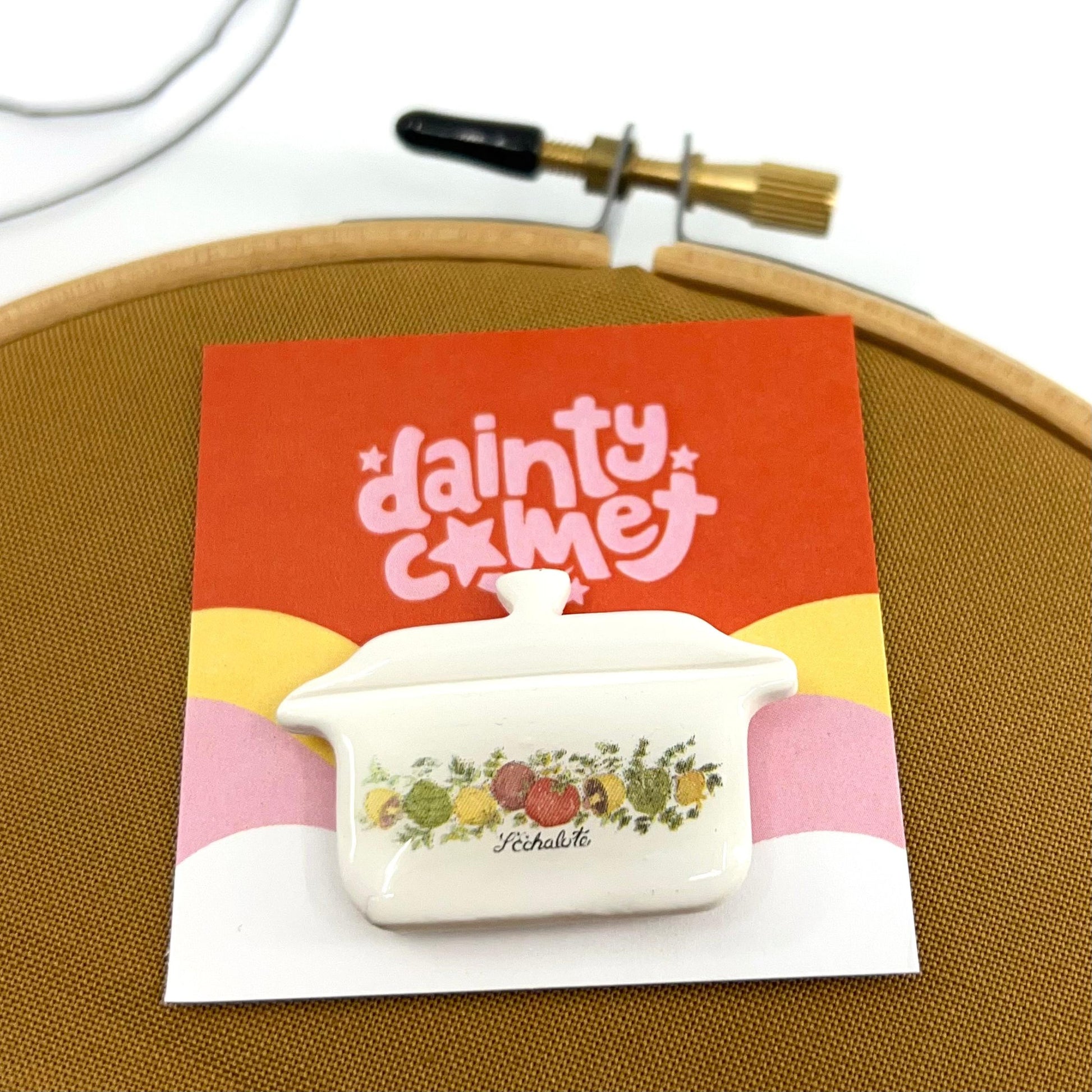 Dainty Comet-Retro Cookware Needle Minder-embroidery notion-gather here online