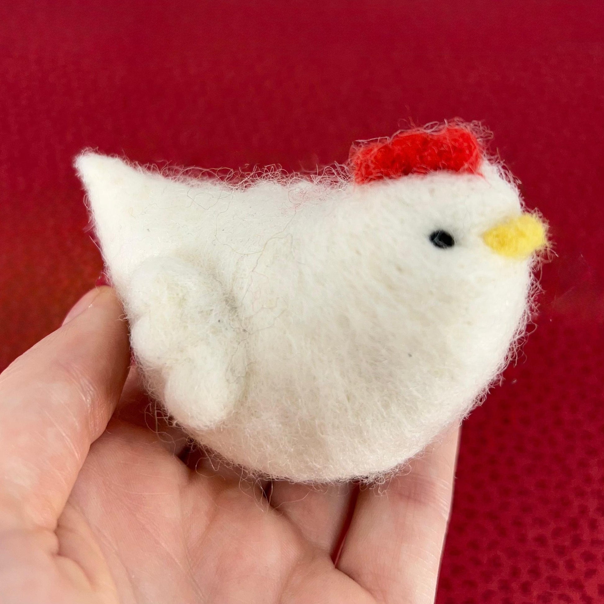 gather here classes-Needle Felt Emotional Support Chicken-class-gather here online