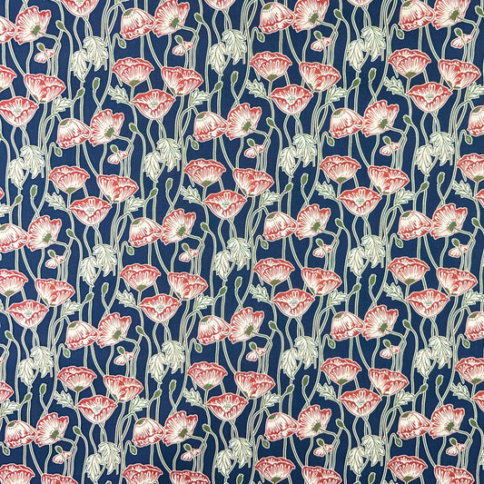 Liberty of London-Tana Lawn - Erito Poppy-fabric-gather here online