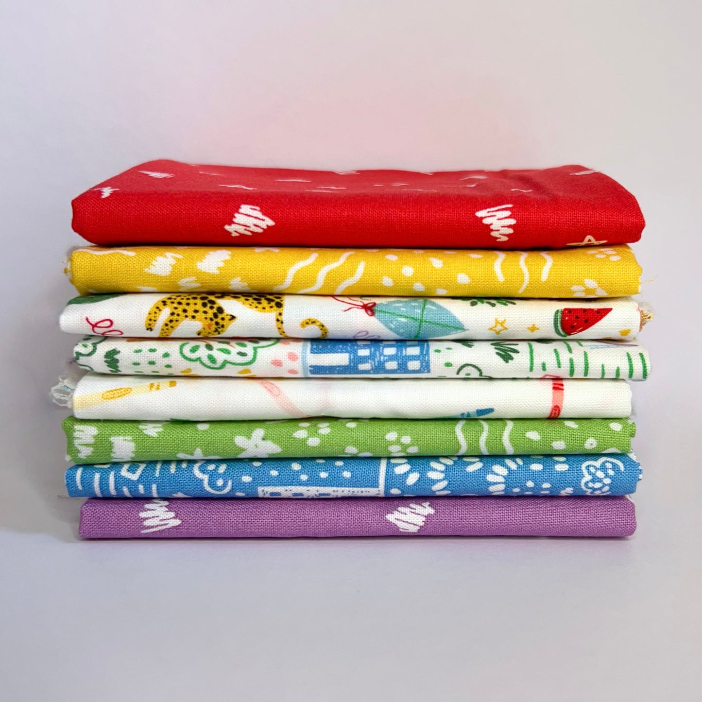 Riley Blake Designs-Fat Quarter Bundle of Crayola (8 Pieces)-fat quarters-gather here online