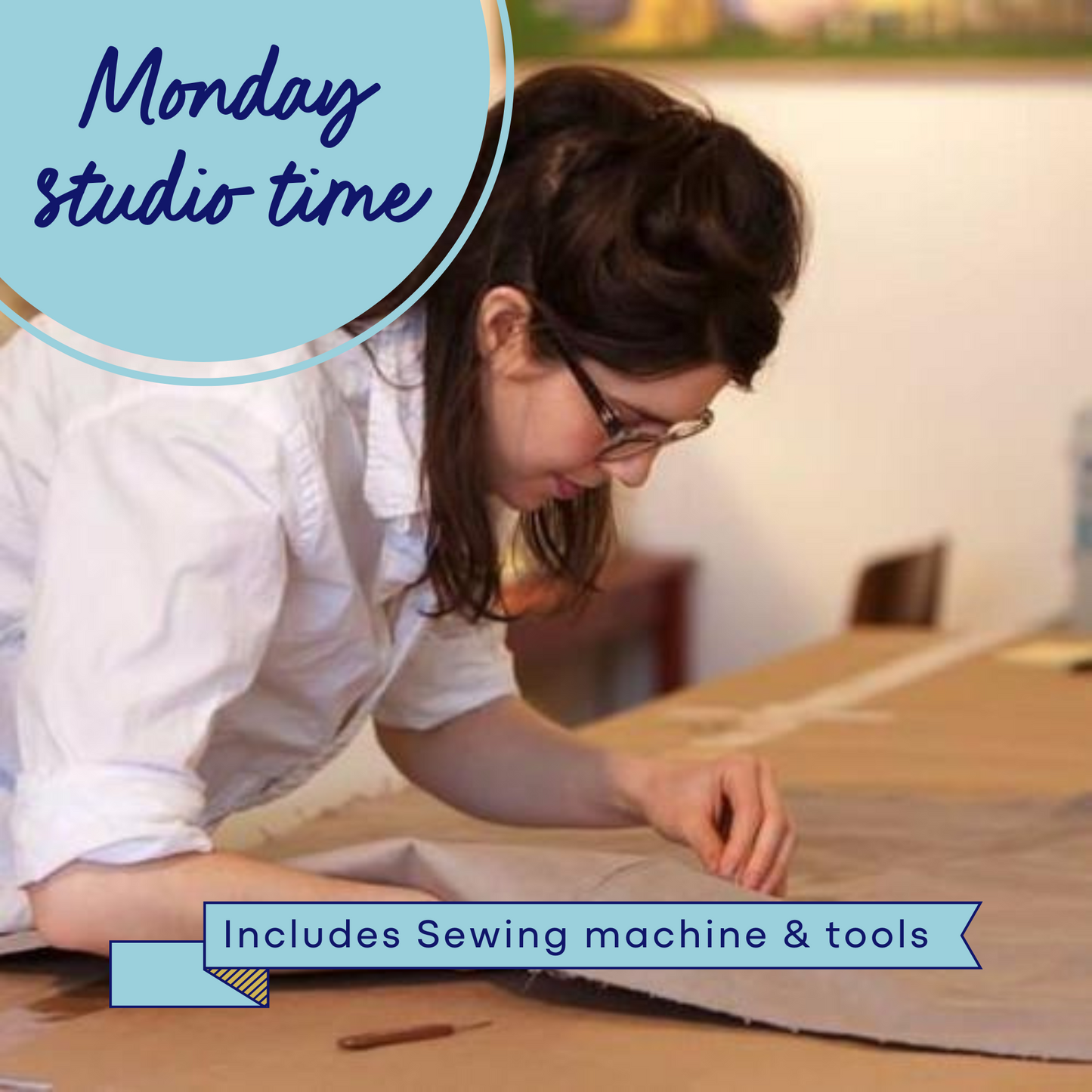 gather here studio time-Monday Studio Time: Sew by the Hour-studio rental-gather here online