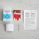 Marvling Bros-Kawaii Christmas Robin Mini Cross Stitch Kit in a Matchbox-xstitch kit-gather here online