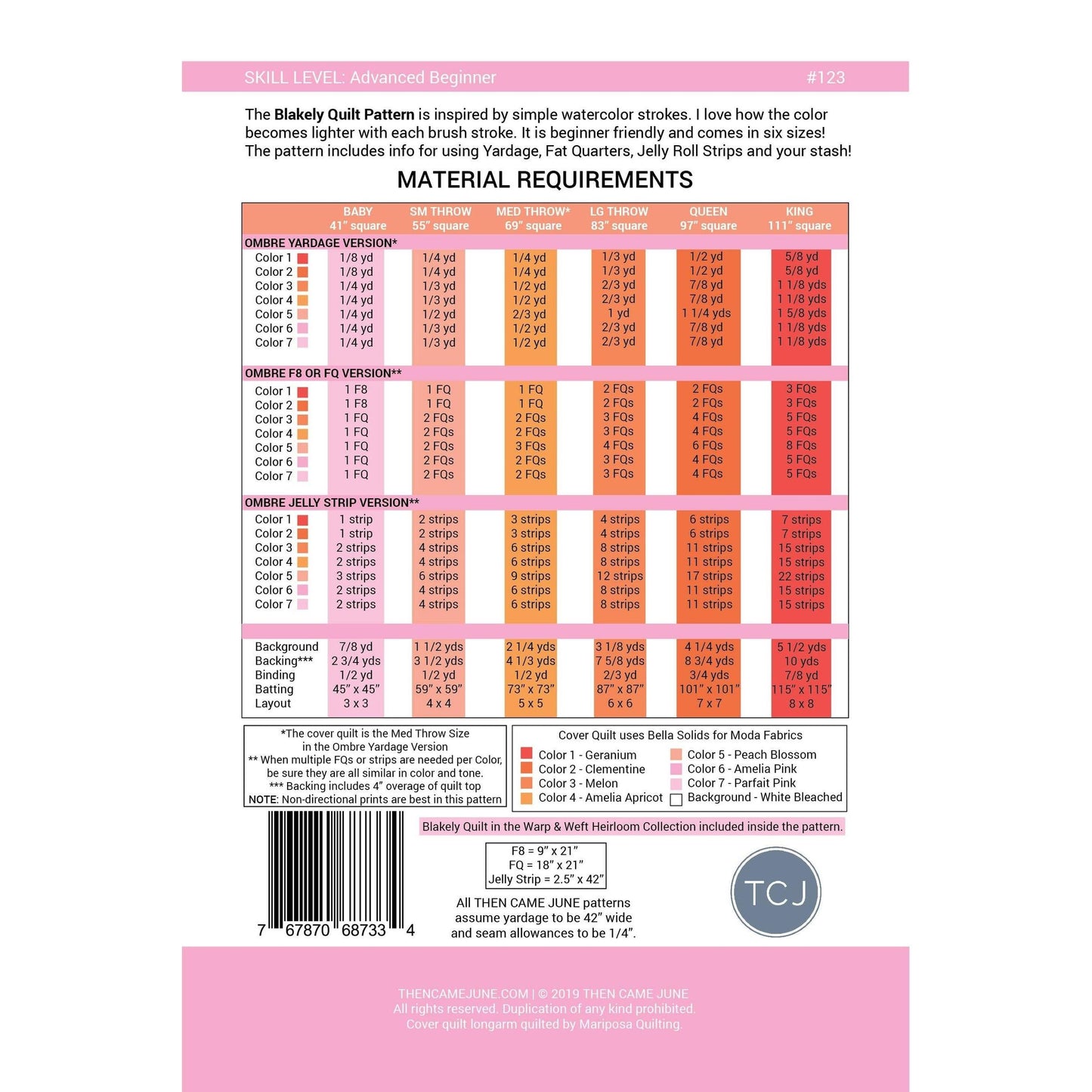 Then Came June-Blakely Quilt Pattern-quilting pattern-gather here online