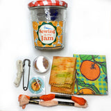 Keller Design Co.-Sewing is My Jam Jar Embroidery Kit - Orange-embroidery kit-gather here online