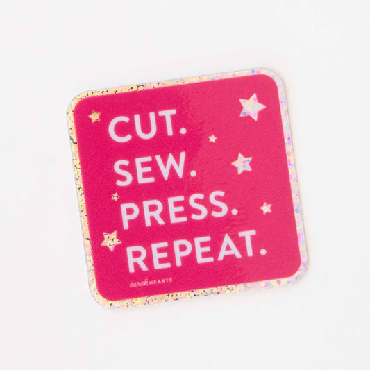 Sarah Hearts-Cut Sew Press Repeat Sticker-accessory-gather here online