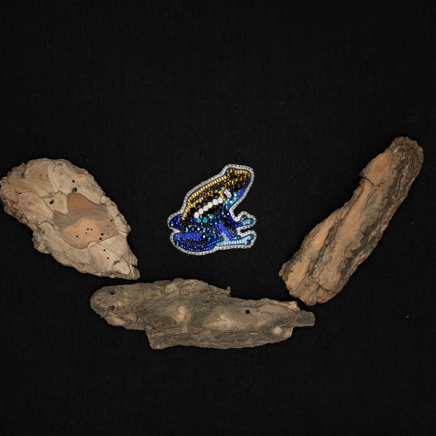 Bead Embroidery Kit: DIY Seed Bead Frog Brooch