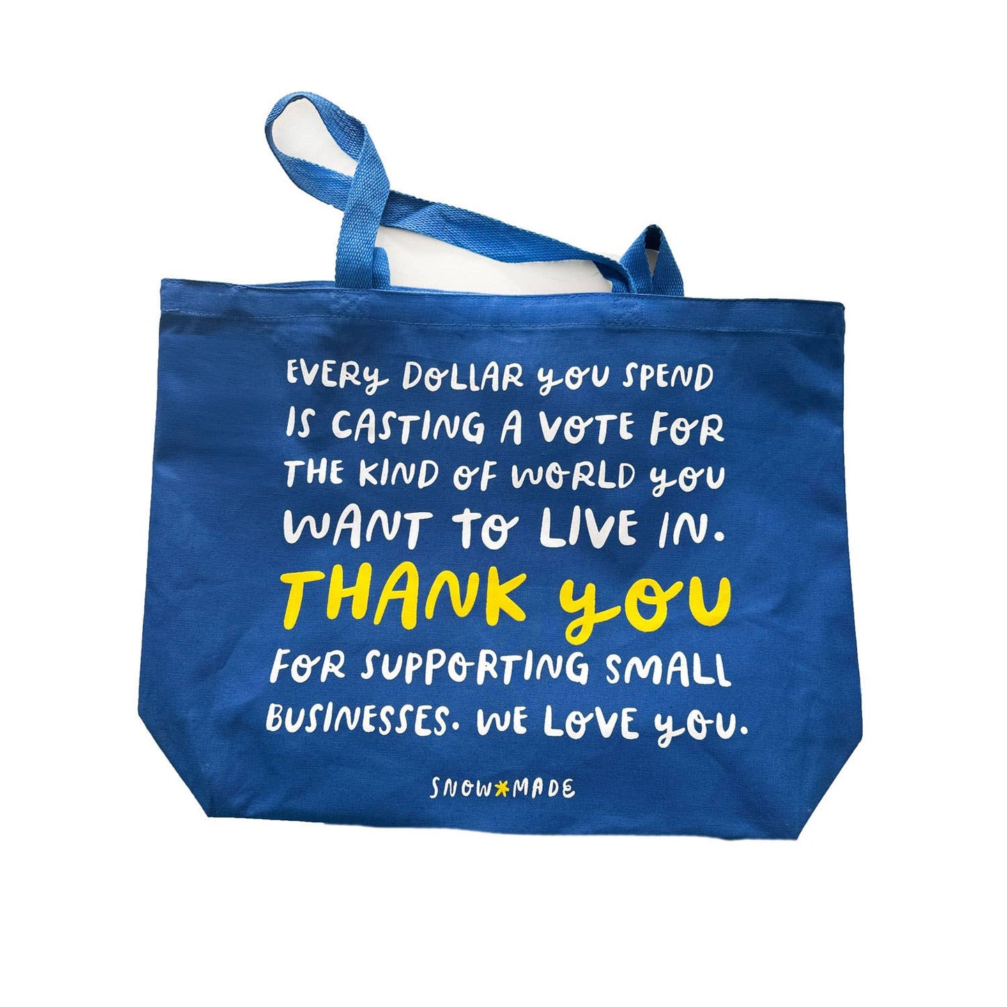 SnowMade-Shop Small Tote Bag - Royal Blue-craft organizer-gather here online