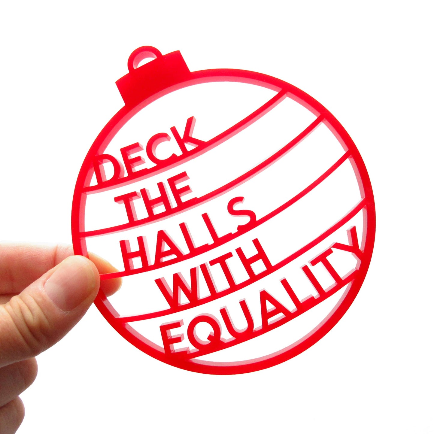 Word For Word Factory-Deck The Halls With Equality Holiday Ornament-accessory-gather here online