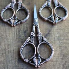 Never Not Knitting-Feathered Friends Embroidery Scissors - Antique Copper-scissors + snips-gather here online