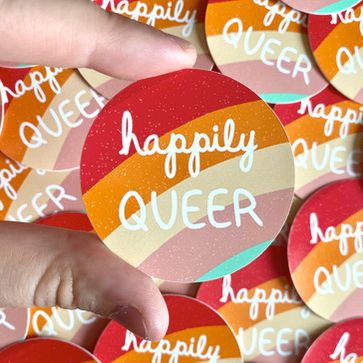 Luck and Lavender Studio-Happily Queer Sticker-accessory-gather here online