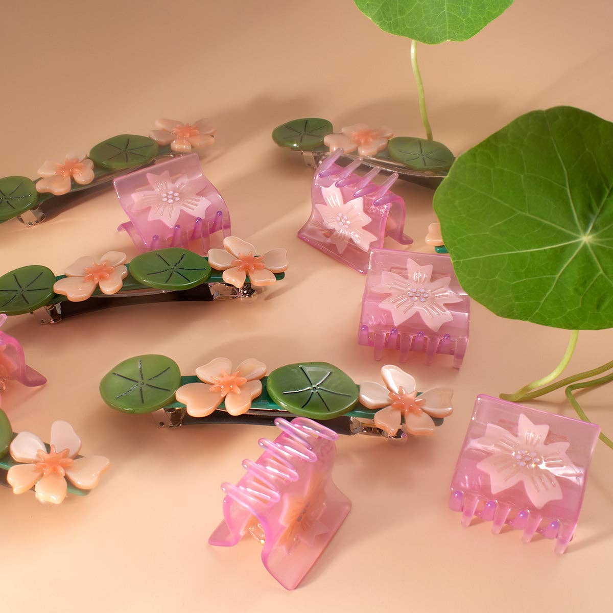 WINONA IRENE-Cherry Blossom Mini Hair Claw-accessory-gather here online