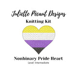 Juliette Pécaut Designs-Knitting Kit: Pride Hearts-knitting / crochet kit-Nonbinary-gather here online