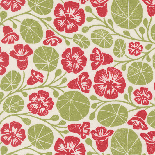 Moda-Nasturium Cream-fabric-gather here online