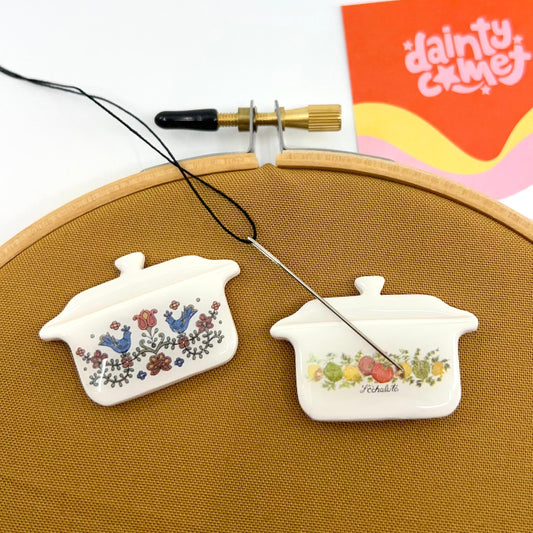 Dainty Comet-Retro Cookware Needle Minder-embroidery notion-gather here online