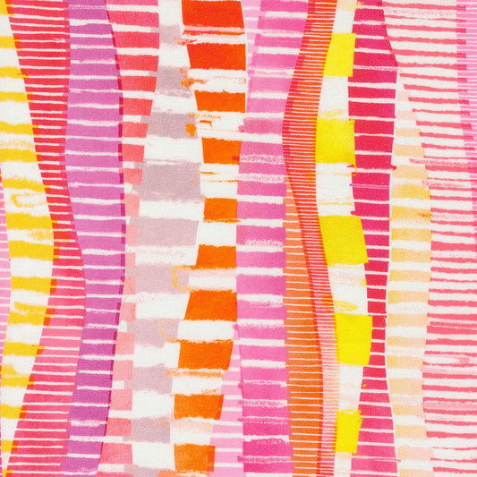 Moda-Curved Stripes Sunrise-fabric-gather here online