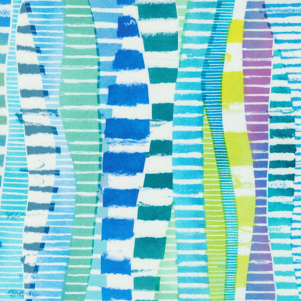 Moda-Curved Stripes Turquoise-fabric-gather here online