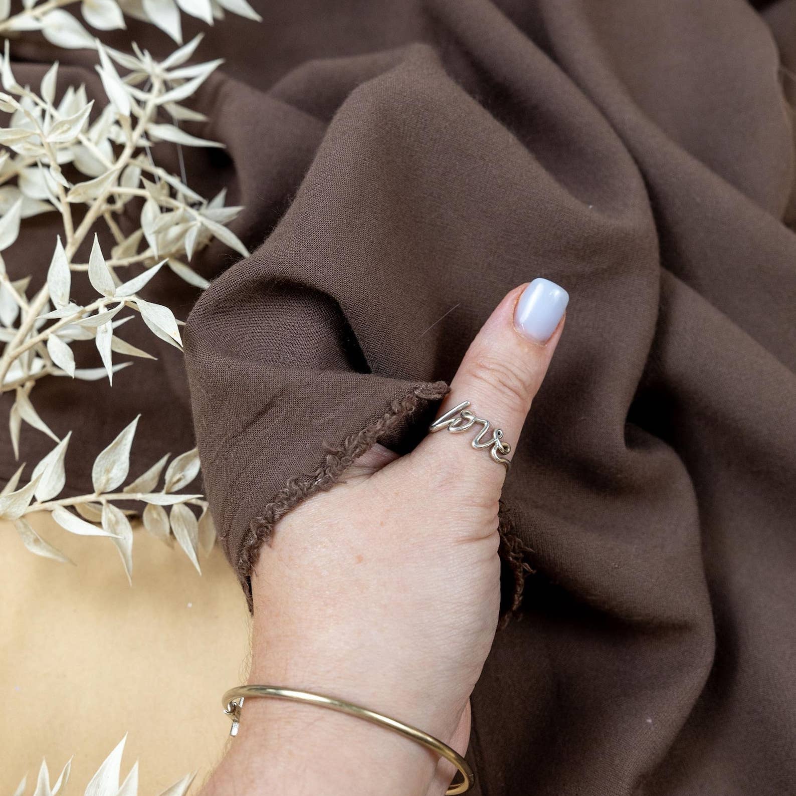 Secret Spark-Dune Washed Linen Rayon-fabric-gather here online