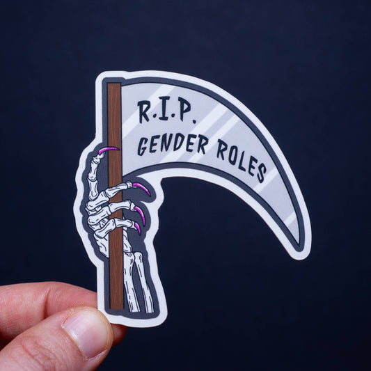 Crafty Queer Studio-RIP Gender Roles Sticker-accessory-gather here online