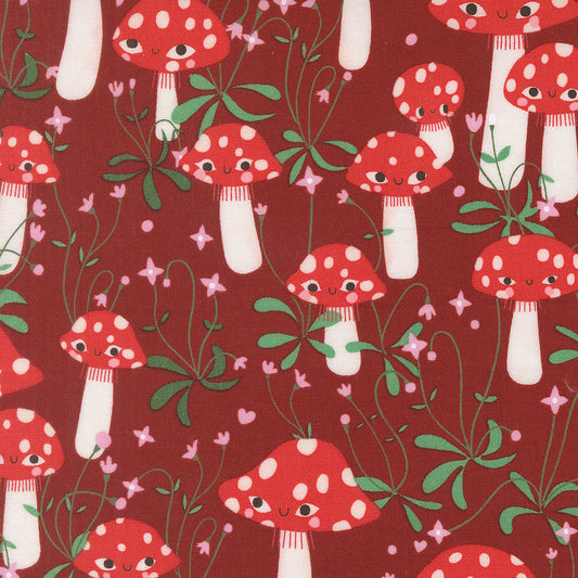 Moda-Mushrooms Rose-fabric-gather here online