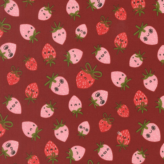 Moda-Strawberries Rose-fabric-gather here online