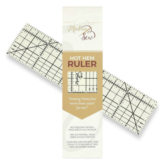 Madam Sew-Hot Hem Ruler-sewing notion-gather here online