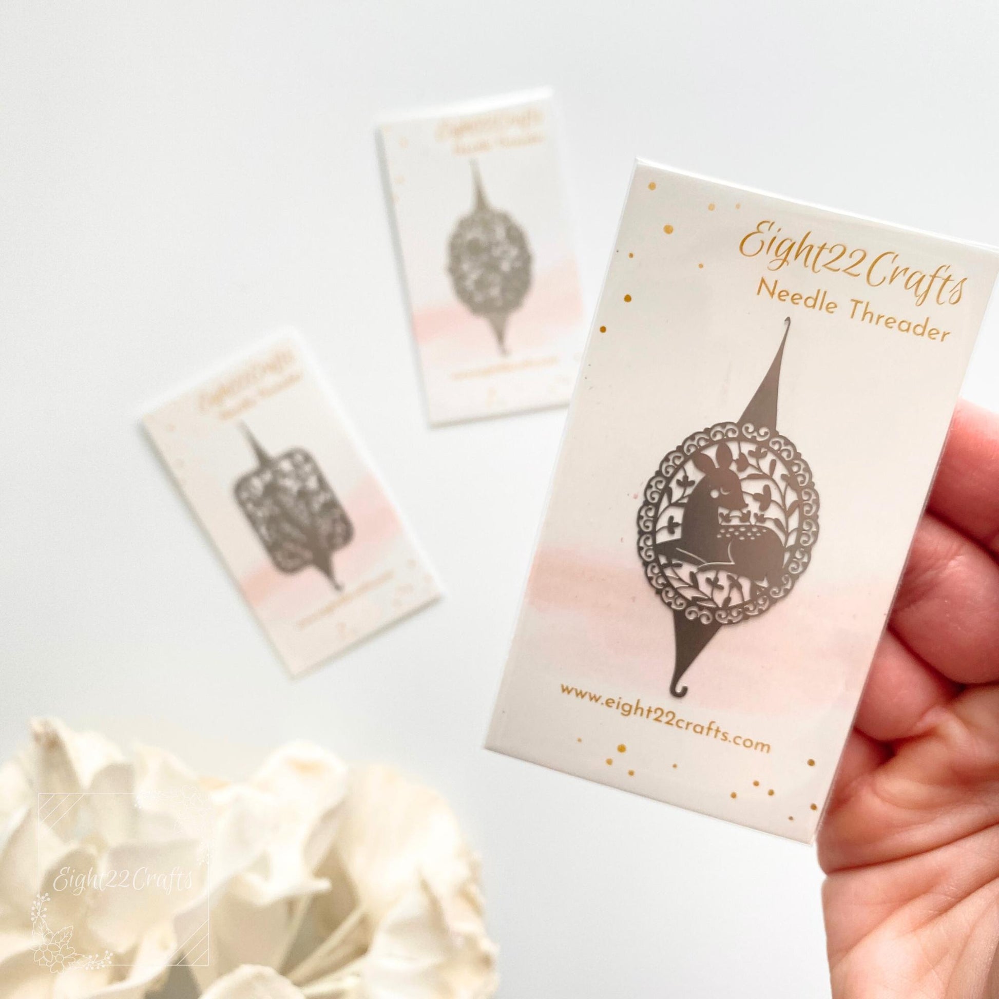 Eight22Crafts-Metal Needle Threader - Deer-embroidery notion-gather here online