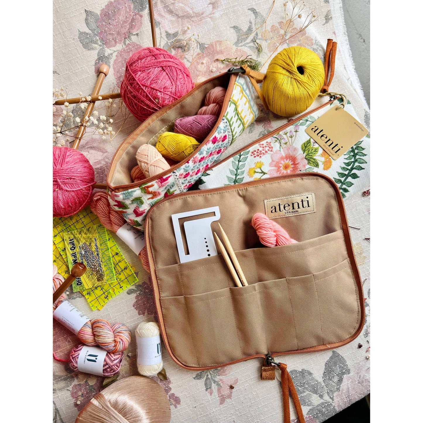 Atenti-Florence Needles, Hooks, and Tools Case-craft organizer-gather here online