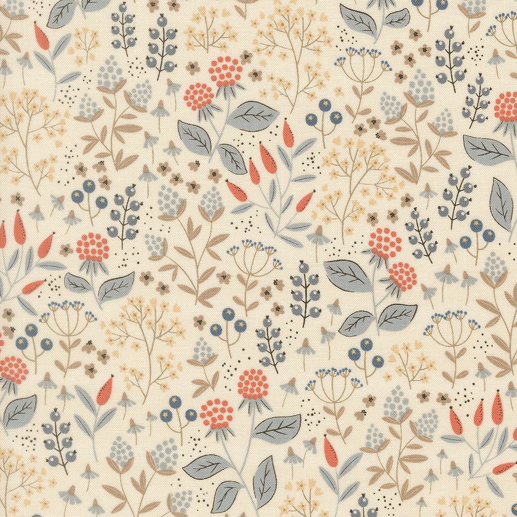 Moda-Leaves and Berries Pearl-fabric-gather here online