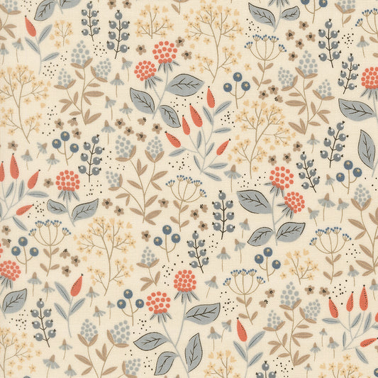 Moda-Leaves and Berries Pearl-fabric-gather here online