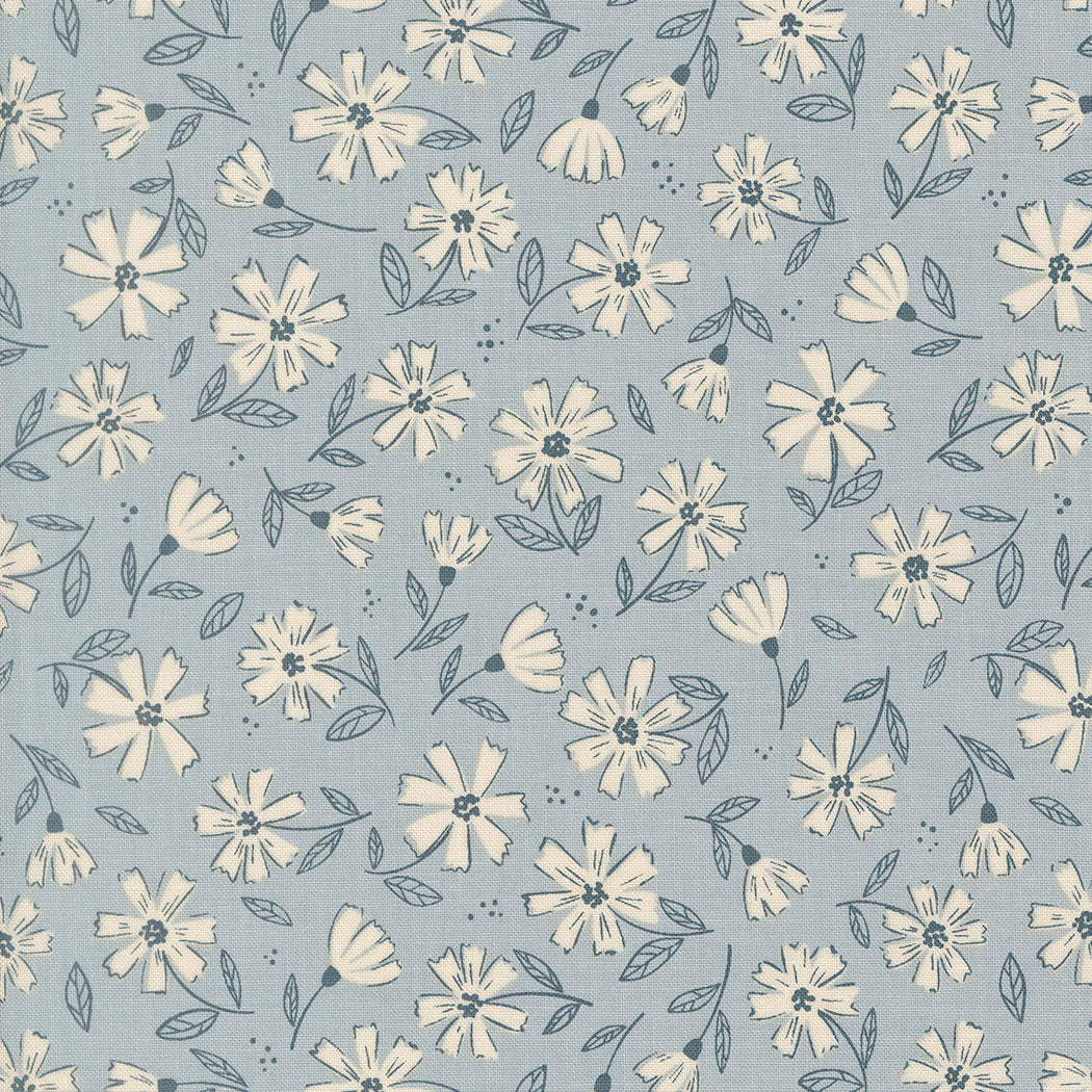Moda-Flowers Sky-fabric-gather here online