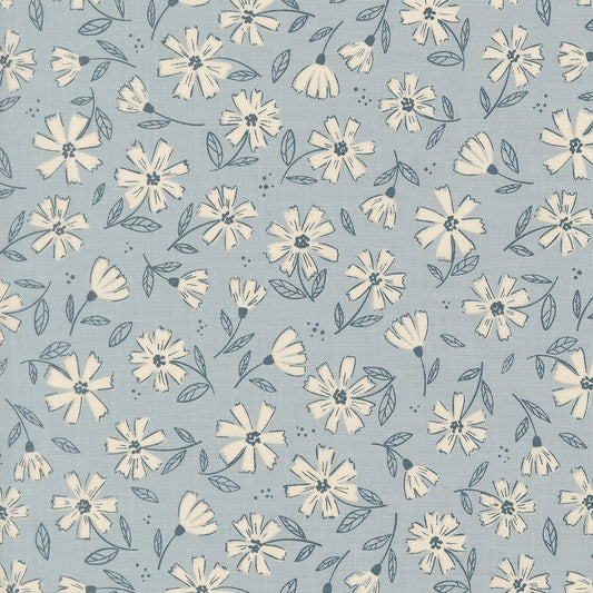 Moda-Flowers Sky-fabric-gather here online