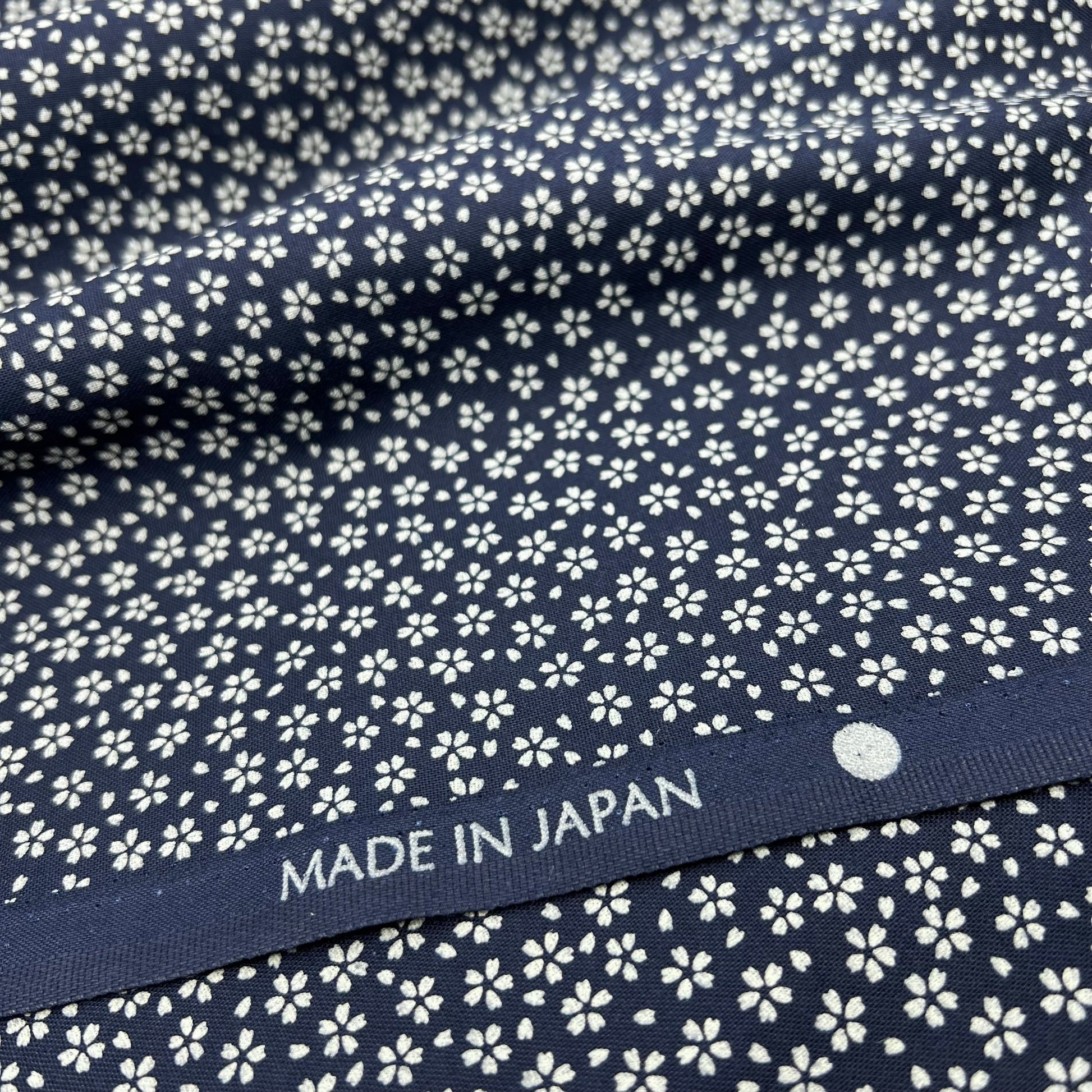 Westex-Indigo Flower Blossoms on Cotton Sheeting-fabric-gather here online