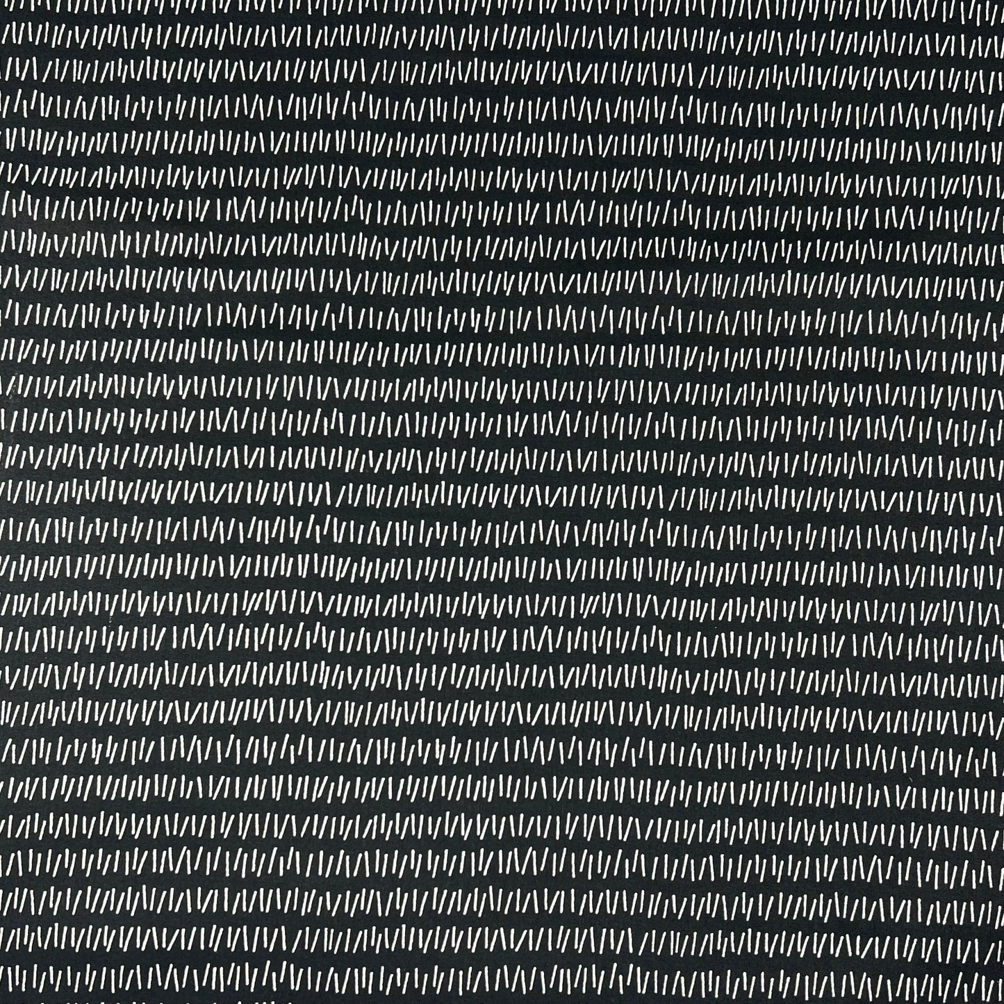 Sevenberry-White On Black Hatch Marks on Cotton Shirting-fabric-gather here online