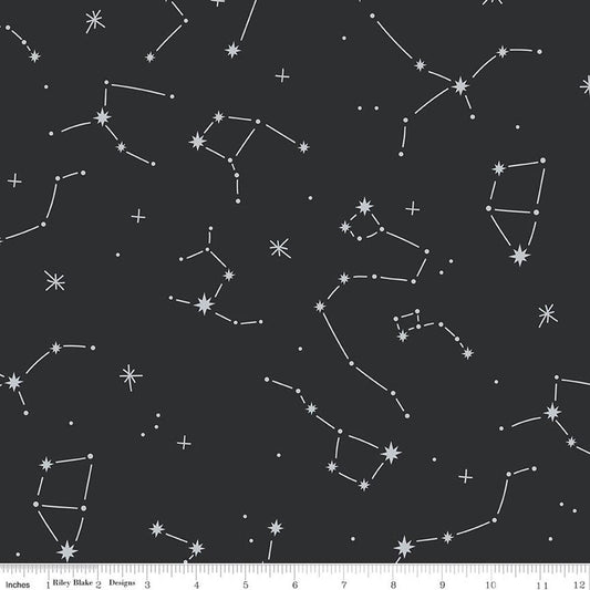 Riley Blake Designs-Constellation Black 108" Wideback-fabric-gather here online