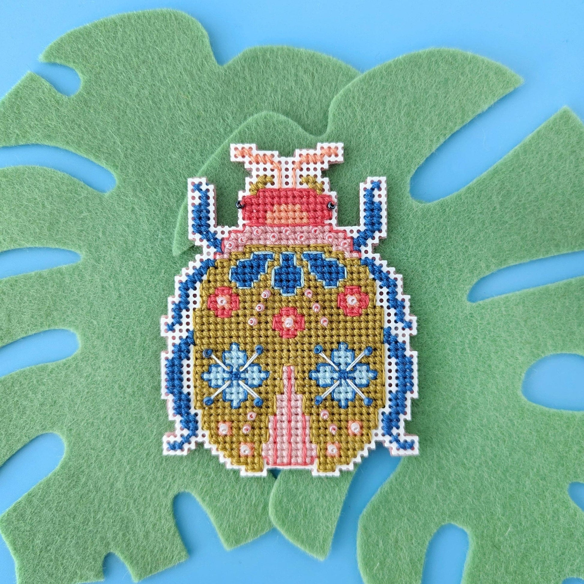 Benzie Design-Blooming Bugs Beetle Cross Stitch Kit-xstitch kit-gather here online