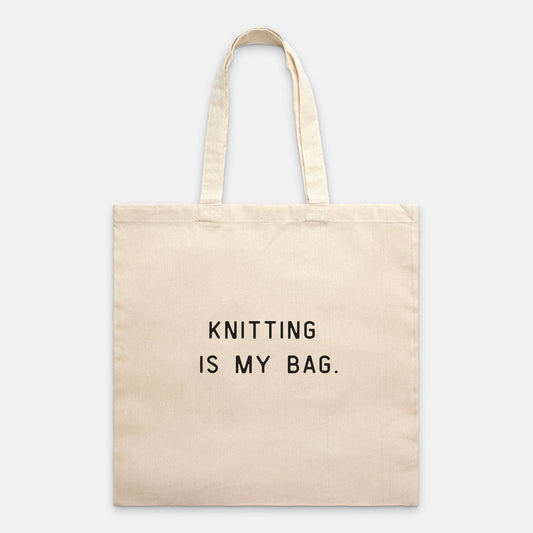 NNK Press-Knitting Is My Bag Tote-craft organizer-gather here online