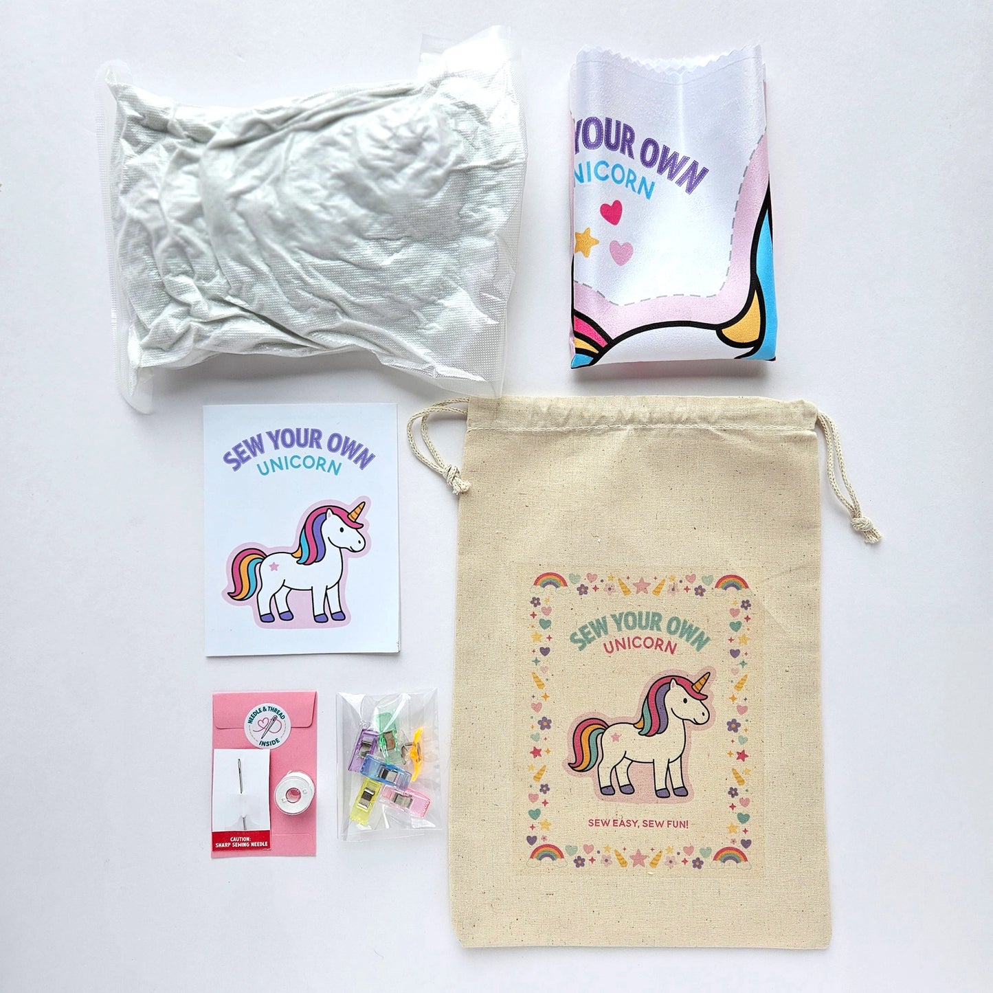 Nickwilljack-DIY Unicorn Complete Sewing Kit-sewing kit-gather here online