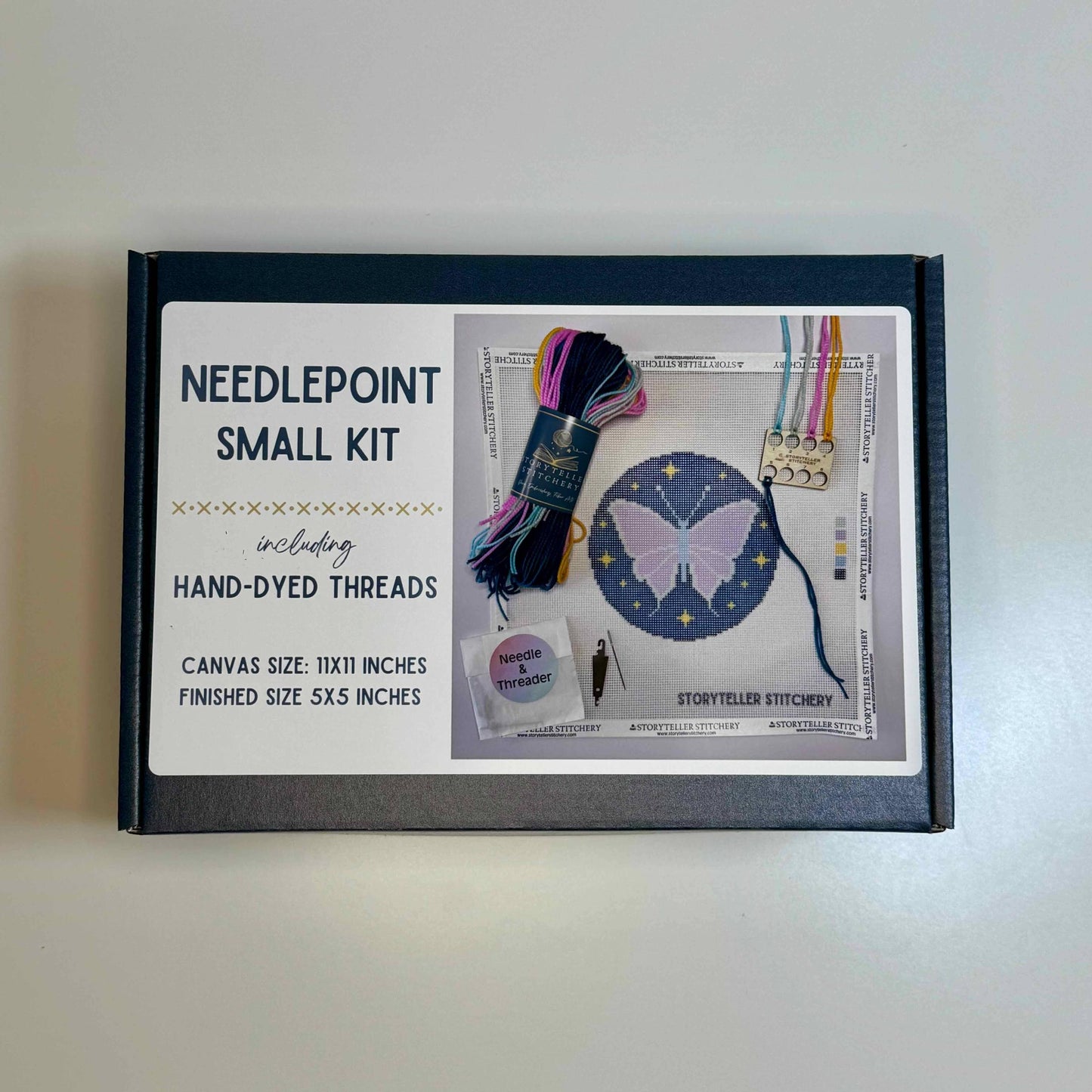 Storyteller Stitchery-Lunar Moth Needlepoint Kit-xstitch kit-gather here online