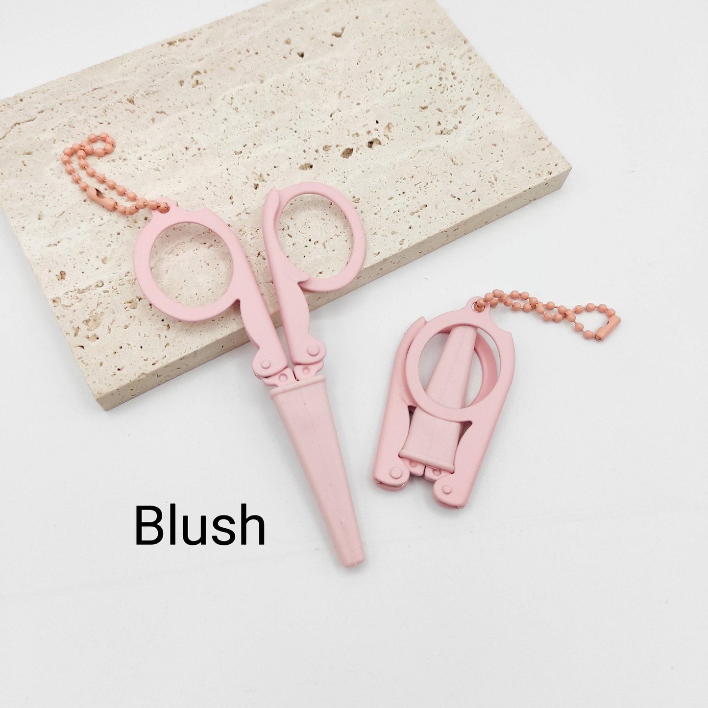 SChandworks-Portable Folding Scissors With Sheath-scissors + snips-Blush-gather here online