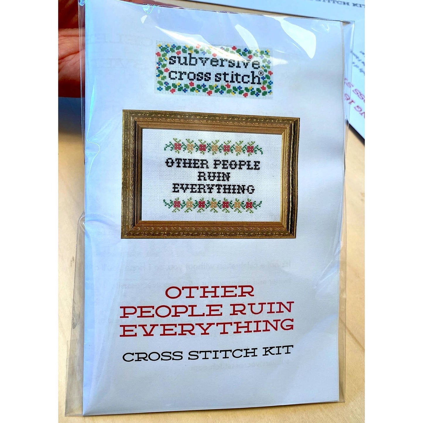 Subversive Cross Stitch-Thank You for Not Discussing the Outside World-xstitch kit-gather here online