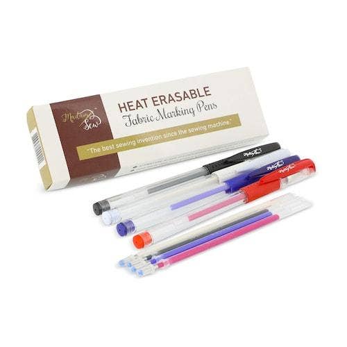Madam Sew-Heat Erasable Fabric Marking Pens - 4 Colors Set with Refill-sewing notion-gather here online