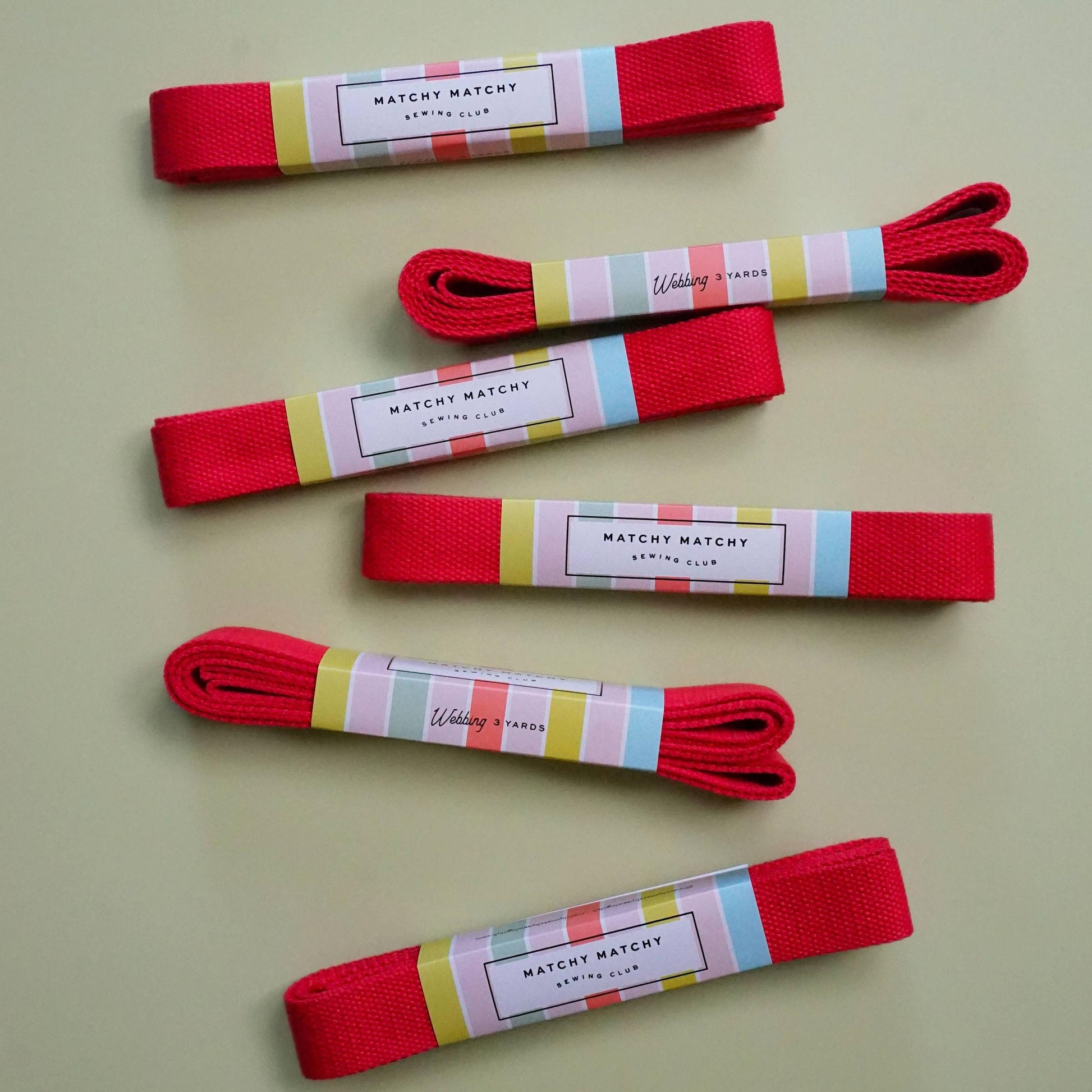 Matchy Matchy Sewing Club-Red Webbing 1.25"-trim-gather here online