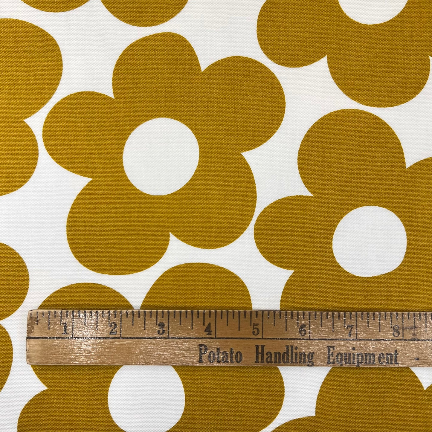 Westex-Large Mustard Blooms on Cotton Oxford-fabric-gather here online