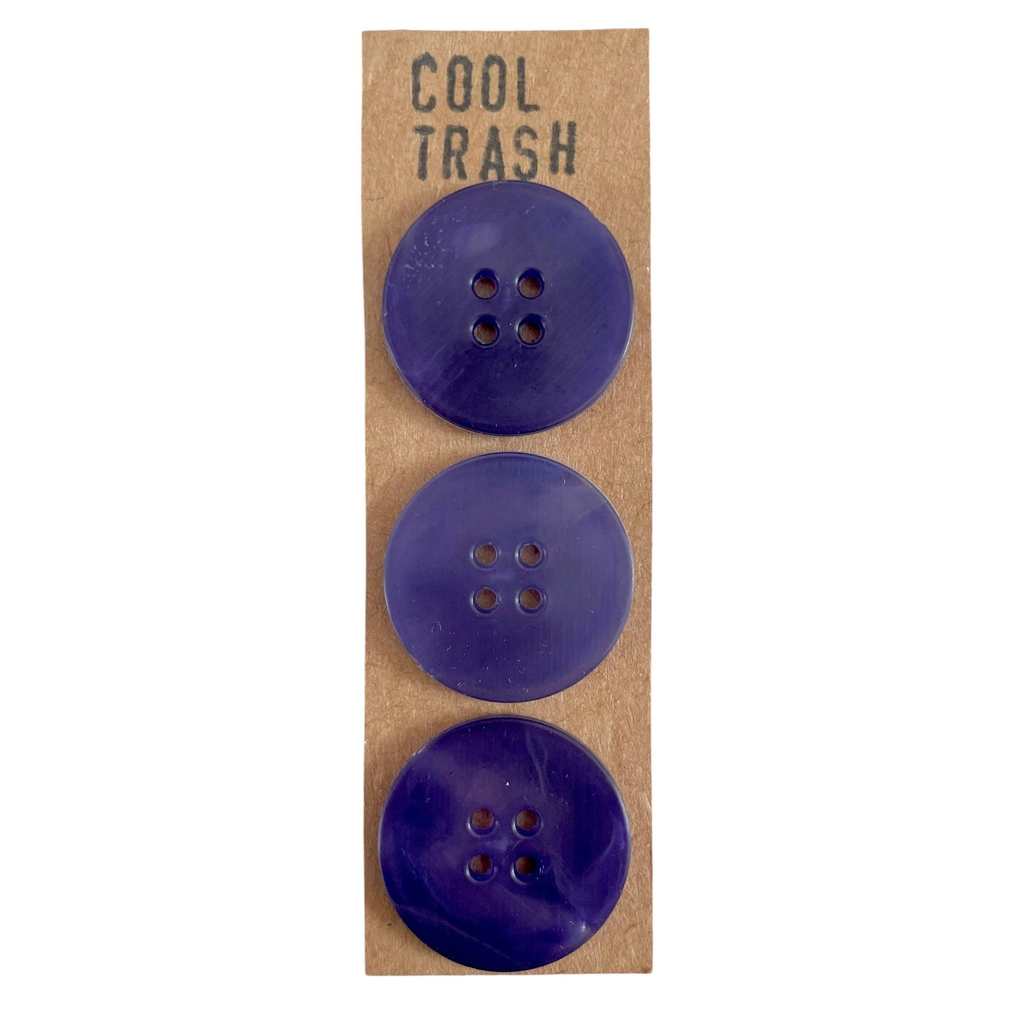 Cool Trash-25mm Recycled Plastic Button Set - Semitransparent Purple-button-gather here online