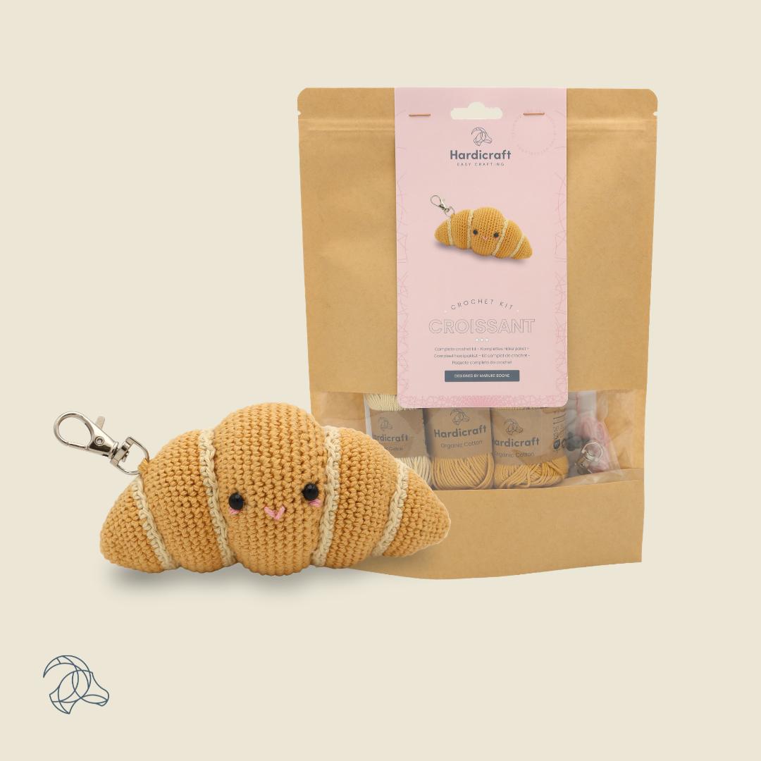 Hardicraft-DIY Crochet Kit - Croissant Keychain-knitting / crochet kit-gather here online
