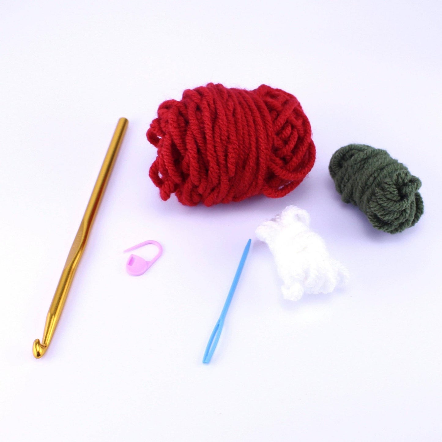 Strawberry Cat Hat - Beginner Crochet Kit