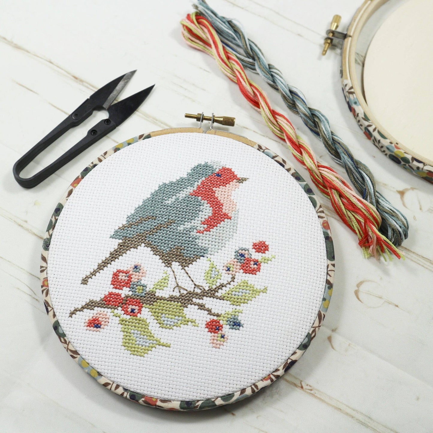 Stitchkits Crafts-Robin And Berry Cross Stitch Kit-xstitch kit-gather here online