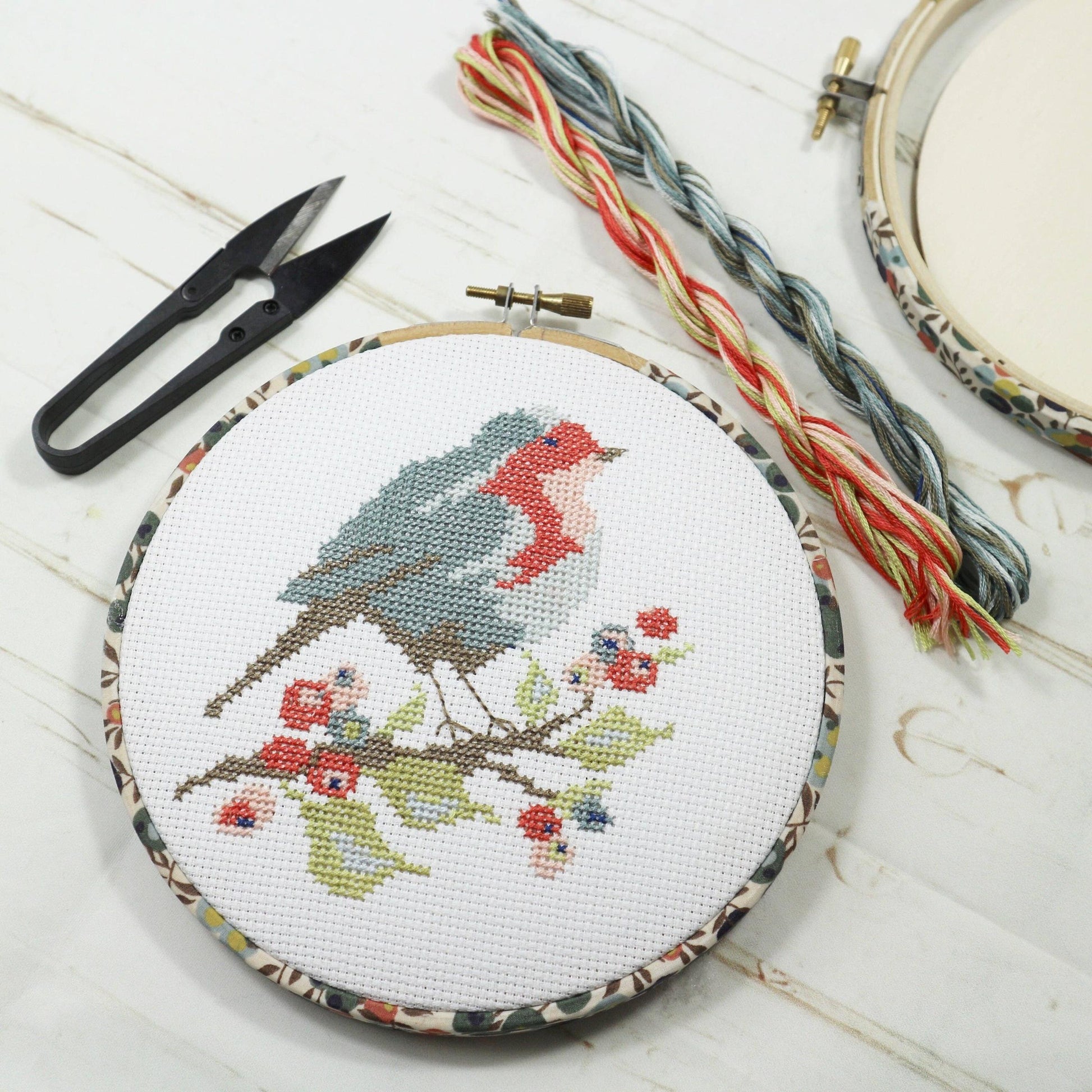 Stitchkits Crafts-Robin And Berry Cross Stitch Kit-xstitch kit-gather here online